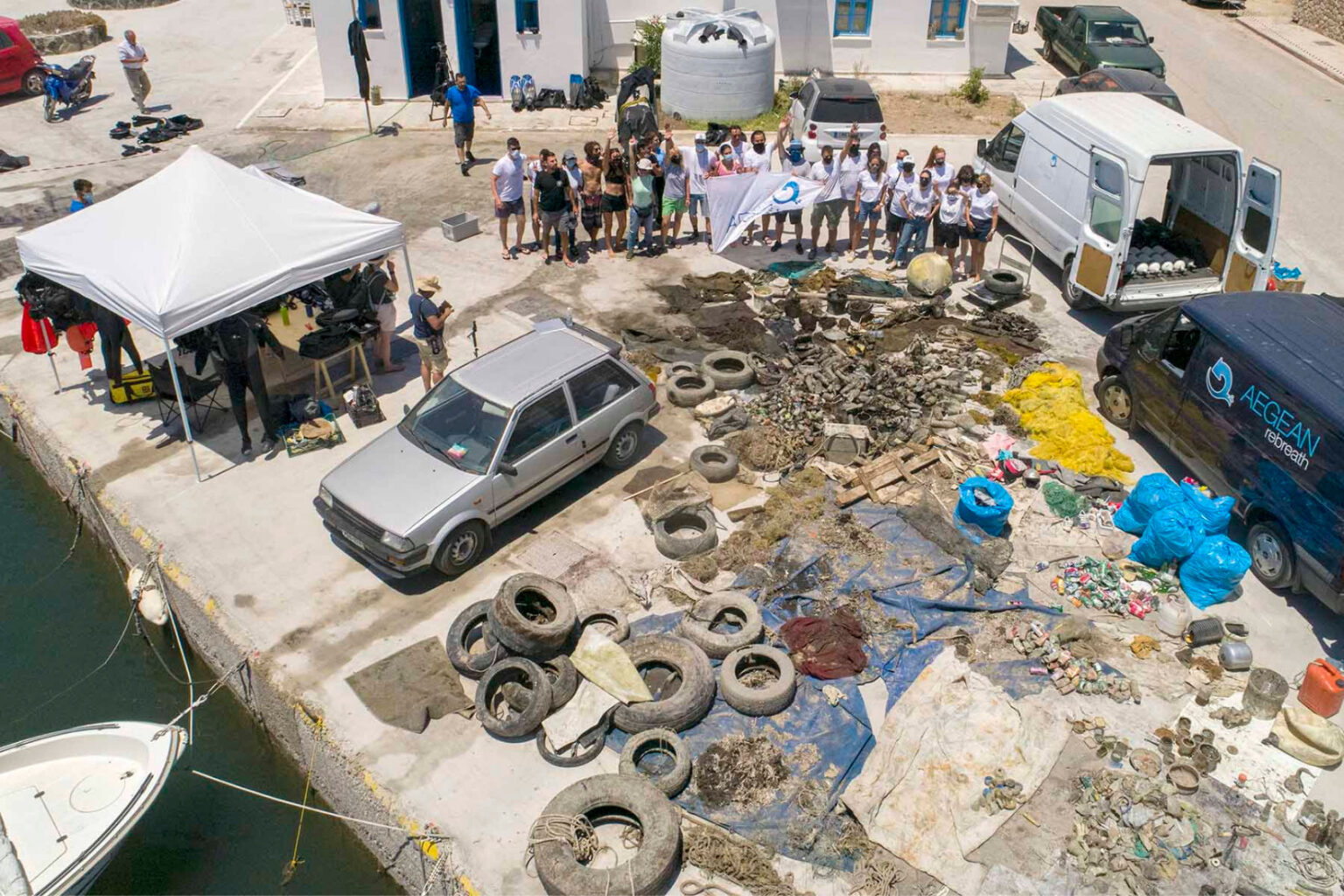 Santorini Underwater Cleanup 06.2021 | Aegean Rebreath
